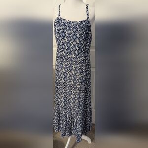 Gap blue and white floral maxi tank dress Sz: 14